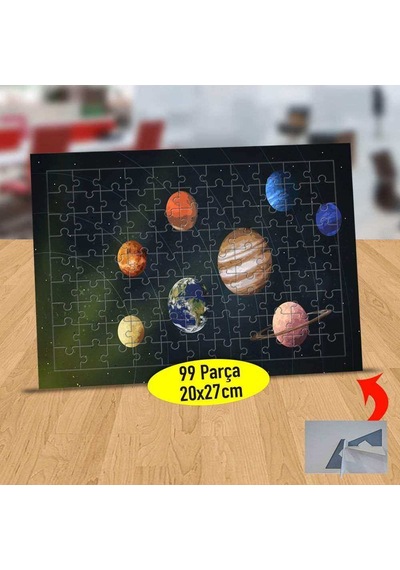Galaksideki Gezegenler Gök Bilimi 99 Parça Puzzle Yapboz Tablo-d3