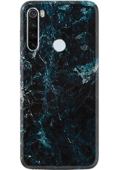Xiaomi Redmi Note 8 Kılıf Desenli Blue Mix Mermer 1377