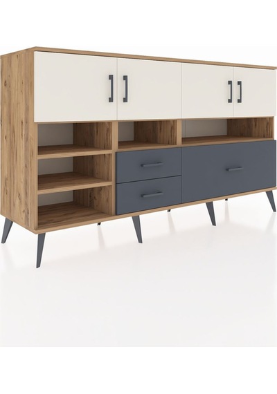 Hyperion Konsol 8 Raflı 3 Çekmeceli 4 Kapaklı 176x44x99 Çam-aytaş Çam-aytaşı/antrasit Hyperion Konsol 8 Raflı 3 Çekmeceli 4 Kapaklı 176x44x99 Çam-aytaş Çam-aytaşı/antrasit