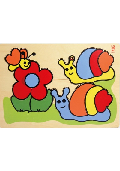 Çift Salyangoz Ahşap Puzzle