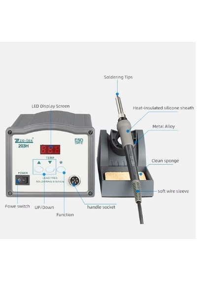 Ze-tex 203h 90w Dijital Havya İstasyonu