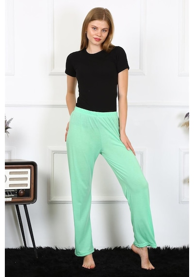 Akbeniz Kadın Pamuklu Tek Alt Pijama 27496 - L Fıstık Yeşili