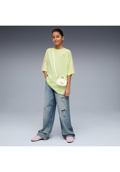 Puma Çocuk Tişört Oversized Graphic Yeşil