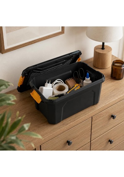 Tr 12 Litre Sert Plastik Tek Bölmeli Organizer Kutu, Ev Araba Saklama Kutusu - Ev Banyo Düzenleyici, Dolap Düzenleyic Genel