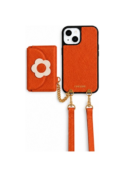 Kombinlenebilir - İphone 15 Uyumlu Pu Deri Magsafe Kılıf -hera Serisi By Bero Lina Turuncu