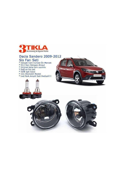 Dacia Sandero 2009-2012 Sis Farı Set Oem: 8200074008