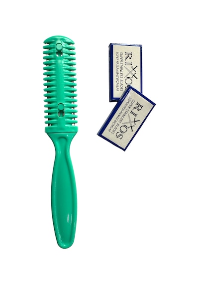 Croc Su01 Yeşil Saç Kesim Usturası -jiletli Tarak + Jilet 10'lu