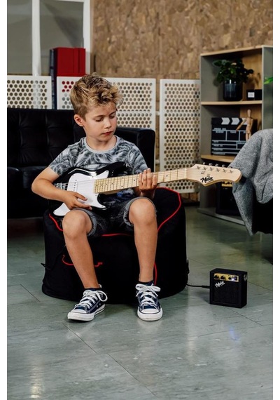 Midex Ceg-30wb 4-6 Yaş Çocuklar İçin Amfili Full 1/4 30 İnç Elektro Gitar Seti White Black
