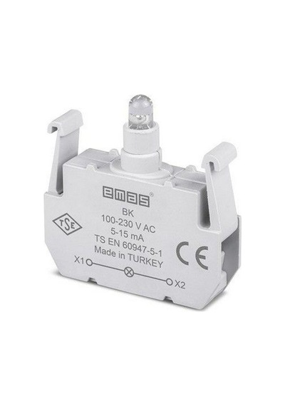 Emas Bk B Sinyal Kırmızı Led'li Blok 100-230 V Ac