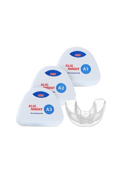 Çocuk Diş Silikon Ortodontik Parantez 3 Lü Set D1 D2 D3 Şeffaf