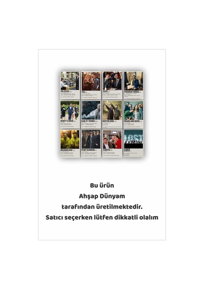 12 Parça Dizi Afiş Görsel Çerçeve Görünümlü Mdf Tablo Duvar Süsü Hediyelik Eşya Diziler Çok Renkli - 670422356 Çok Renkli 12 Parça Dizi Afiş Görsel Çerçeve Görünümlü Mdf Tablo Duvar Süsü Hediyelik Eşya Diziler Çok Renkli - 670422356 Çok Renkli