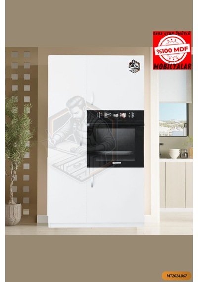 Tamamı Mdf Maxi Ankastre Fırını Dolabı 3 Kapaklı Çok Amaçlı Mutfa