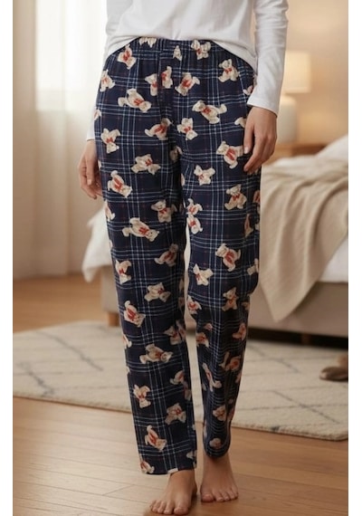 Erdenay Tekstil İpeksi Dokulu Süet Pijama Altı Lacivert Ayıcıklı Ekose Lacivert - Ayıcıklı Ekose Erdenay Tekstil İpeksi Dokulu Süet Pijama Altı Lacivert Ayıcıklı Ekose Lacivert - Ayıcıklı Ekose