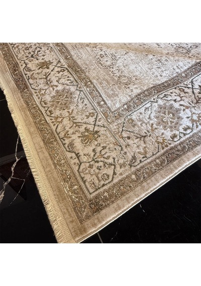 Elexus Halı Woolly 4127 Krem Modern Salon Halısı Krem