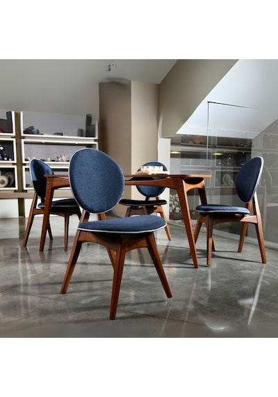 Orion İskandinav Ahşap Sandalye Mavi