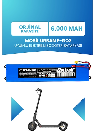 Mobil Urban E-go2 Batarya 36v 6.000mah Pil