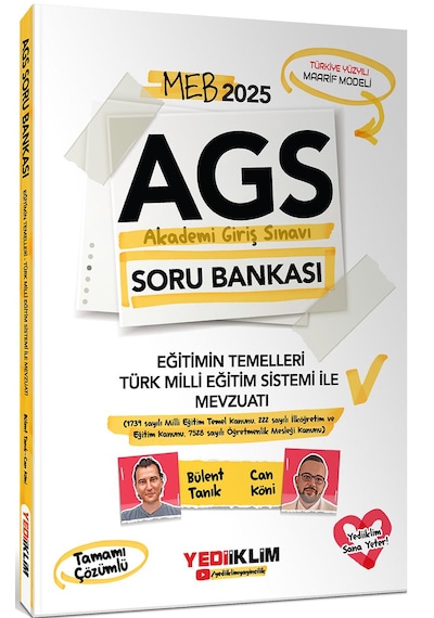 Yediiklim 2025 Meb Ags Soru Seti 3 Kitap