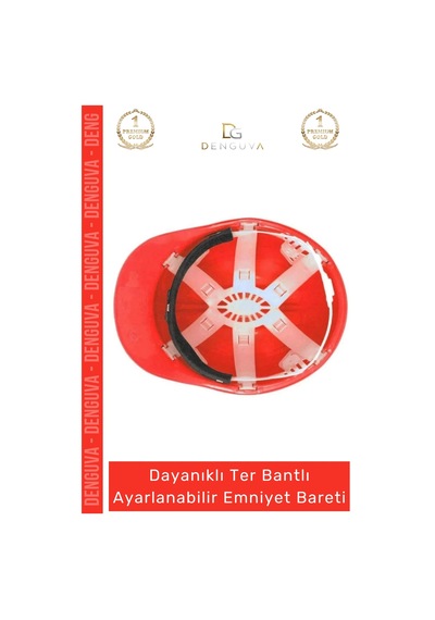 Baret Essafe Ce Belgeli En397 İş Güvenliği Ayarlanabilir Havalandırmalı Kırmızı Emniyet Bareti
