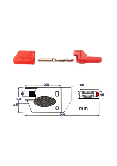 Ic-238e Banana Jak Korumalı Uç 4mm Cx-2074 Kırmızı
