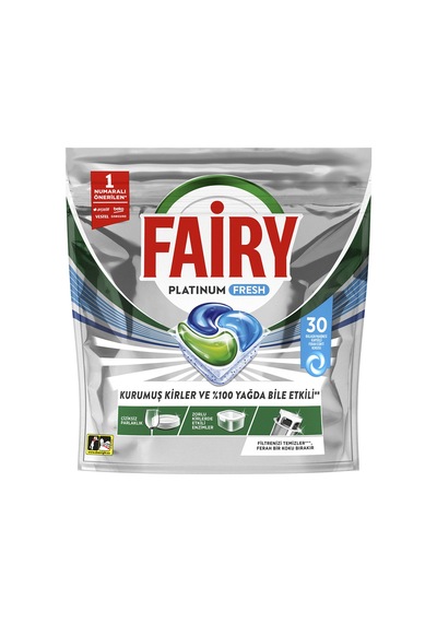 Fairy Platinum Fresh Tablet 30'lu 447 G - 3 Adet Tarı