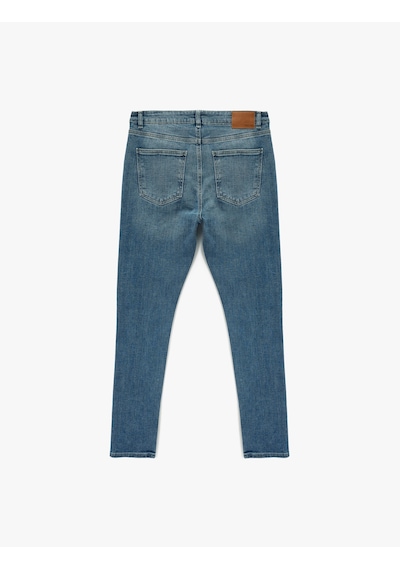Koton Pamuklu Normal Bel Slim Fit Jean Pantolon - Brad Jean Orta İndigo 7wam40005nd