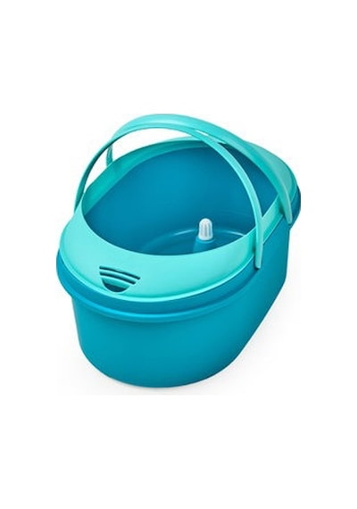 Islak Kuru Su Sıçrama Önleyicili Turbo Disk Mop Set - Mavi
