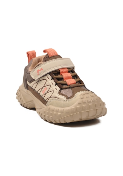 Marcokids Bej Cırtlı Hafif Esnek Kaymaz Erkek Çocuk Spor Ayakkabı 22677 P Bej