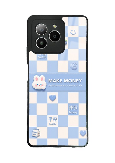 Omix X7 Blue Make Money Tasarımlı Glossy Telefon Kılıfı Mavi