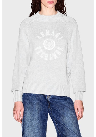 Armani Exchange Logolu % 100 Pamuk Regular Fit Bisiklet Yaka Kazak Kadın Kazak Xw002877 Af16552 O8019 Gri Melanj Armani Exchange Logolu % 100 Pamuk Regular Fit Bisiklet Yaka Kazak Kadın Kazak Xw002877 Af16552 O8019 Gri Melanj
