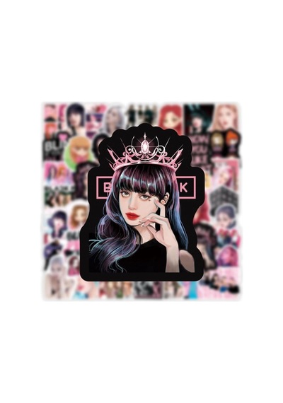 Lexroo Blackpink Illüstrasyon Laptop Notebook Tablet Sticker Seti Çok Renkli