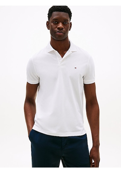 Tommy Hilfiger Mw0mw37309ybr Performance Pique Reg Erkek Polo Tişört Beyaz