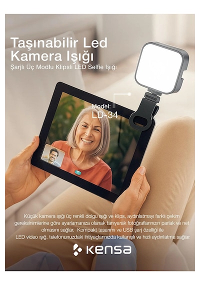 Kensa Şarjlı Rgb Softbox Ürün Çekim Işığı Taşınabilir, Çok Fonksiyonlu Stüdyo Aydınlatma Siyah