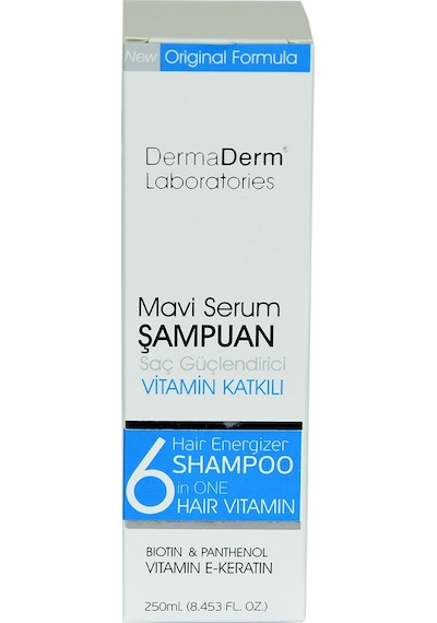 Dermaderm Mavi Serum Şampuanı Saç Biotin Panthenol Vitamin E-keratin 250 ML
