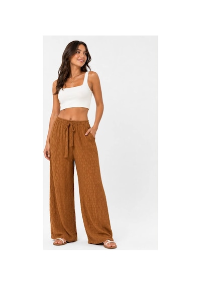 Hira Life Fashion Kadın Kumaşı Kabartma Detaylı Bol Paça Ve Önü Bağcıklı Salaş Burgu Şık Pantolon Camel Camel Hira Life Fashion Kadın Kumaşı Kabartma Detaylı Bol Paça Ve Önü Bağcıklı Salaş Burgu Şık Pantolon Camel Camel