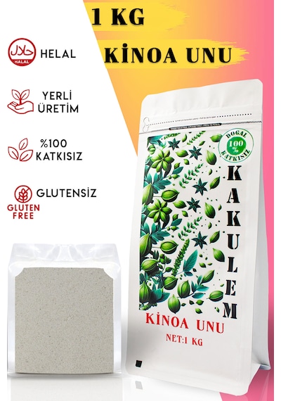 Kakulem Glutensiz Sertifikalı Beyaz Kinoa Unu Tozu 1 Kg