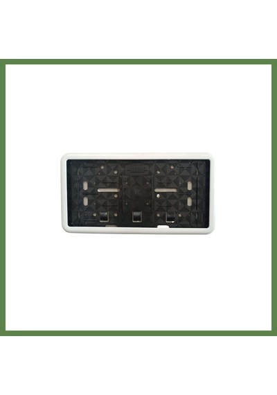 Bezos Çerçeveli Dikdörtgen Plakalık Plaka Altlığı Beyaz 32x17cm 1 Adet Hb006