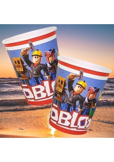 Bardak Roblox Karton Bardak 8li Paket Doğum Günü Bardağı7 Cm En - 9 Cm Boy