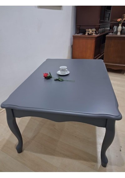 Orta Sehpa Demonte 90682 Model Kayın Aslan Lükens Ayak Gri Renk El Yapım