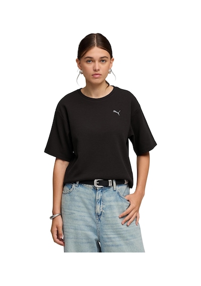 691813-01 Puma Ess Elevated Tee Kadın T-shirt Siyah 691813-01 Siyah