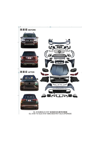 Mercedes Gl X164 Uyumlu Gls X167 Amg Yükseltme Facelift Body Kit Seti-hazır Stok