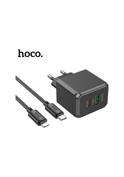 Hoco Cs14a Ocean Pd20w+qc3.0 Girişli Hızlı Şarj Başlığı Ve Type-c To Apple     Uyumlu iPhone Lightning Kablo- 5775