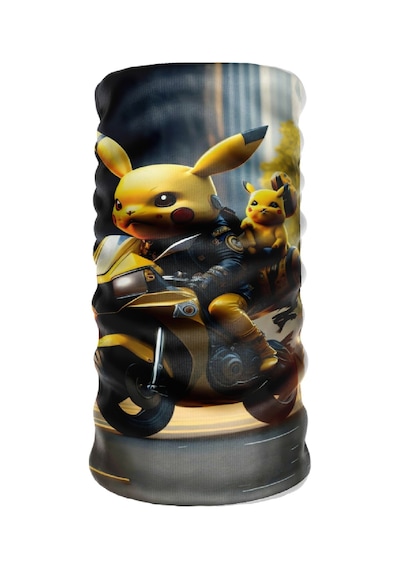 Bebo Store Extreme Spor Motor Ve Bisiklet Kullananlara Özel Desenli Buff Boyunluk Bandana Balaklava - Moto Pokemon