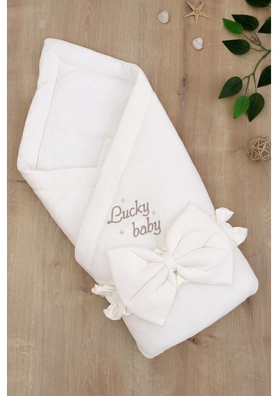 Kız Erkek Bebek Unisex Lüks Kundak Battaniye Stl6755 Beyaz - Fuşya