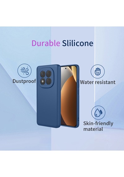 Xiaomi Redmi Note 15 Pro Plus 5g İle Uyumlu Kılıf Esnek Premium Yumuşak Silikon Telefon Kılıfı Kapak Lacivert