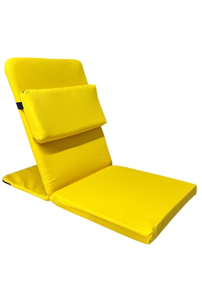 Ekstra Destek Yastıklı Yoga, Nefes, Meditasyon Sandalyesi Backjack Xl Su Ve Leke İticili Duck Kumaş Sarı