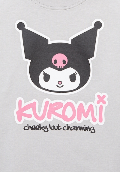 Mavi - Kuromi Baskılı Gri Tişört 7610379-70075 Gri