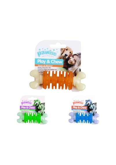 Pawise Funny Chew 10.5 CM S Boy Halka Kemik Köpek Oyuncağı Çok Renkli