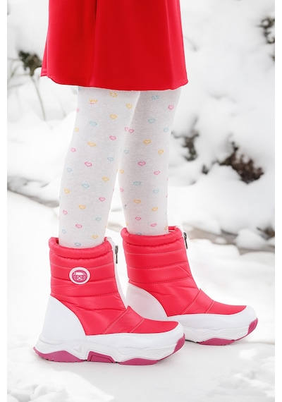 Kiko Kids Sumo Fermuarlı Kız Çocuk Kar Botu Fuşya - Pembe Fuşya - Pembe