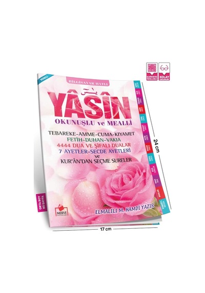 Yasini Şerif Açıklamali Ve Mealli Orta Boy Pembe