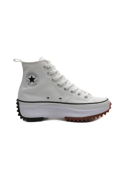 Converse Run Star Hıke Canvas Platform Erkek Spor Ayakkabı Beyaz 166799c-e Siyah Beyaz Siyah - Beyaz